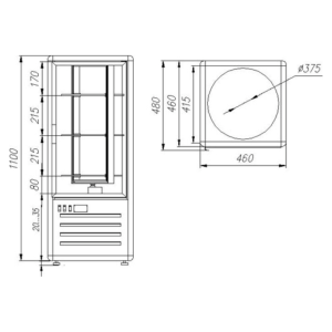Витрина кондитерская Carboma D4 VM 120-2 (R120Cвр) (0430 INOX) - Изображение 2
