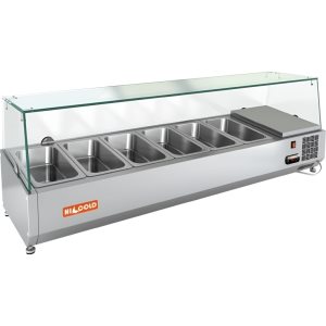 Витрина холодильная для ингредиентов HICOLD VRTG 1390 к PZ3 (1/3)