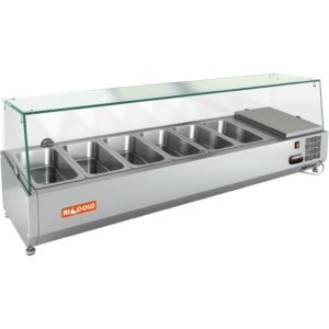 Витрина холодильная для ингредиентов HICOLD VRTG 1425 к PZ4 (1/3)
