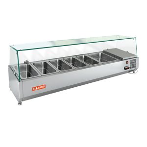 Витрина холодильная для ингредиентов HICOLD VRTG 1485 к PZE3 (1/3)