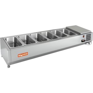 Витрина холодильная для ингредиентов HICOLD VRTO 1390 к PZ3 (1/3)