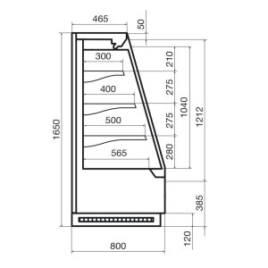 Горка холодильная Dazzl Vega 080 H160 Plug-in 190 - Изображение 3