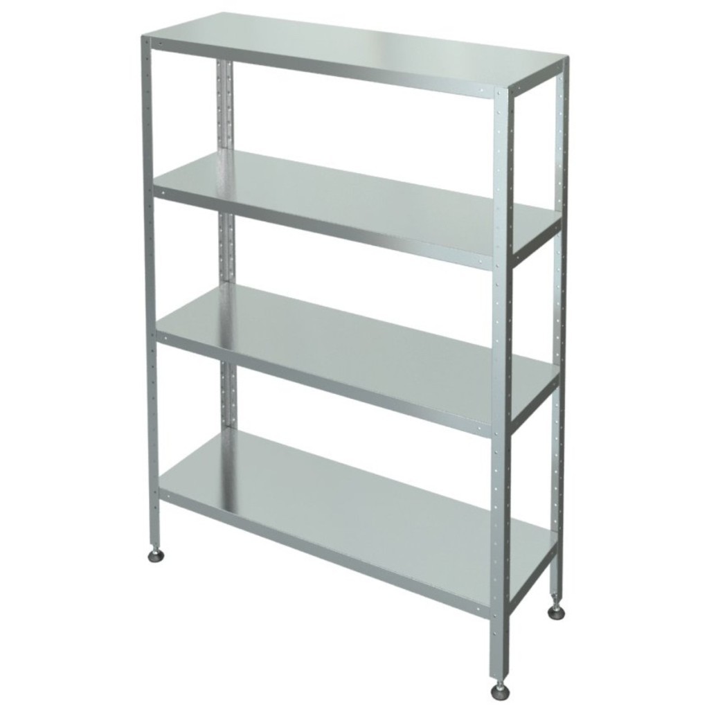 Стеллаж с 4-я сплошными полками МХМ С-4-0,4/0,8/1,8 