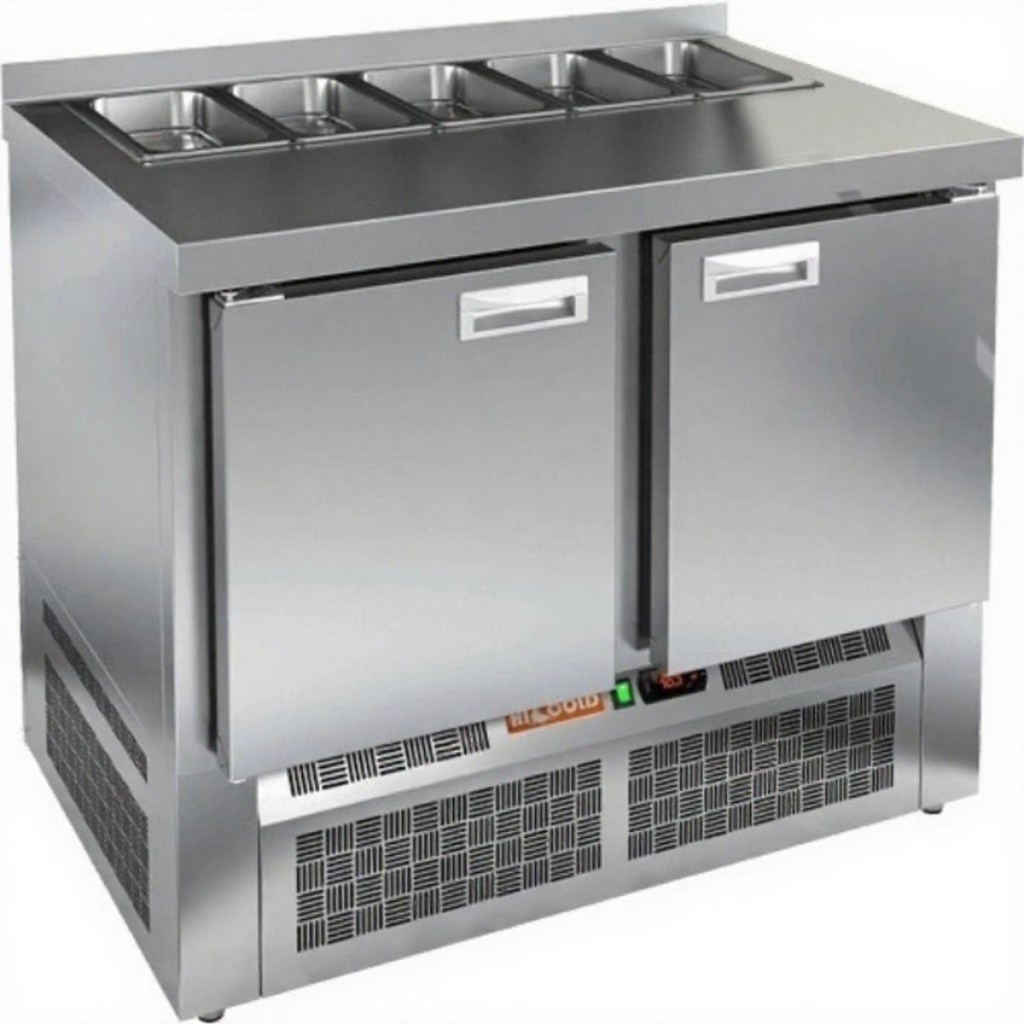Стол холодильный для салатов HiCold SLE1-11GN (1/3) без крышки