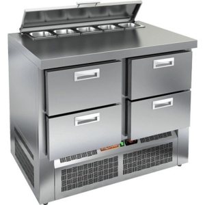 Стол холодильный для салатов HiCold SLE2-22GN (1/6) О с крышкой