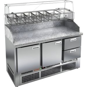 Стол холодильный для пиццы HiCold PZE3-112/GN камень