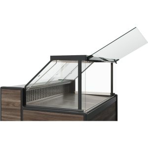 Витрина морозильная Carboma GC111 SL 1,25‑1 (1008 Темный дуб) (газлифт, без боковин) - Изображение 2