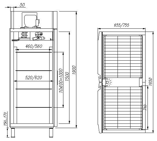 Шкаф холодильный Полюс Carboma R1120  - Изображение 2
