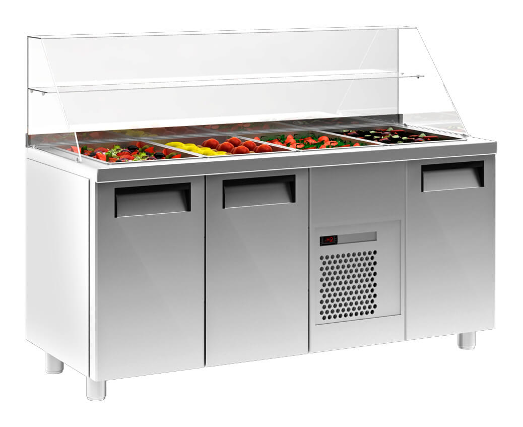 Холодильный стол для приготовления салатов Сarboma T70 M2sal-1-G 9006 (SL 2GNG Полюс) - Изображение 2