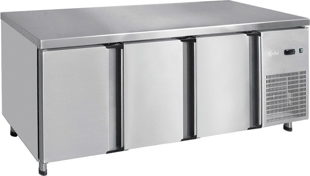 Стол холодильный Abat СХС-60-02 без борта (дверь-стекло, ящики 1/2, ящики 1/2)