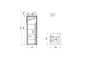  Шкаф холодильный среднетемпературный Arkto D0.5-G - Изображение 3