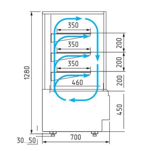 Витрина кондитерская Carboma KC70 VV 0,9-1 Standard (ВХСв-0,9д Carboma Cube Люкс Техно) (9006-9005) - Изображение 2