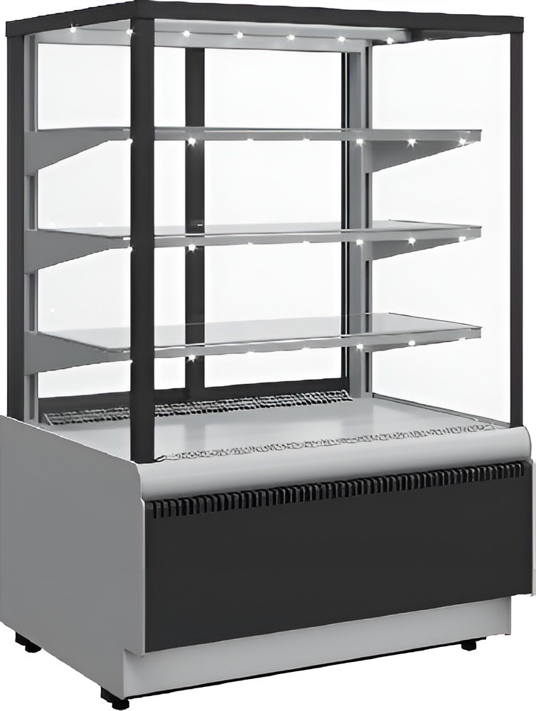 Витрина кондитерская Carboma KC70 VV 0,9-1 Standard (ВХСв-0,9д Carboma Cube Люкс Техно) (9006-9005)