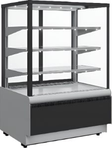 Витрина кондитерская Carboma KC70 VV 0,9-1 Standard (ВХСв-0,9д Carboma Cube Люкс Техно) (9006-9005)
