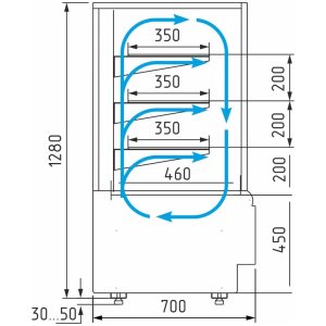 Витрина кондитерская Carboma KC70 VV 0,6-1 Standard (9005-0430) - Изображение 2